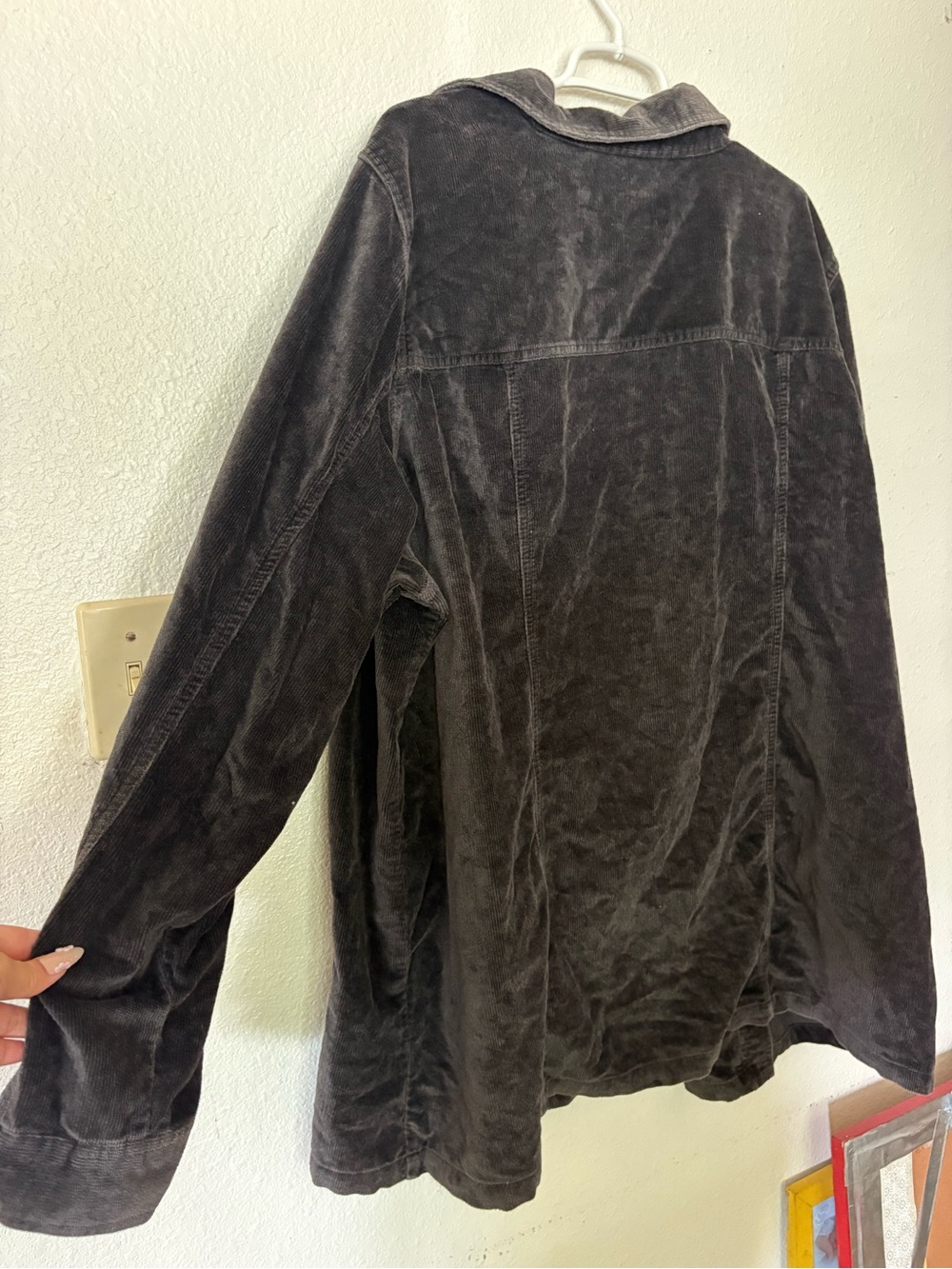 Vintage Venezia Jeans Women’s 26/28 Black Corduroy Shirt Jacket 100% Cotton - Picture 7 of 8